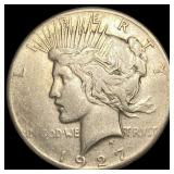 1927 Silver Peace Dollar ABOUT UNCIRCULATED
