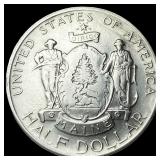 1920 Silver Maine Centennial Half Dollar CLOSELY U