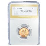 1938-D Wheat Cent PGA MS67 RD