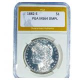 1882-S Morgan Silver Dollar PGA MS64 DMPL