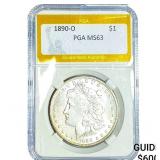 1890-O Morgan Silver Dollar PGA MS63