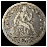 1844 Seated Liberty Dime LIGHTLY CIRCULATED