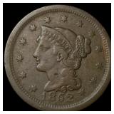 1852 Braided Hair Large Cent NEARLY UNCIRCULATED