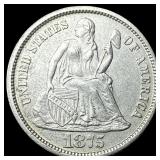 1875 Seated Liberty Dime CLOSELY UNCIRCULATED
