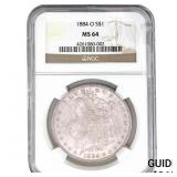 1884-O Morgan Silver Dollar NGC MS64
