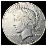 1935 Silver Peace Dollar CLOSELY UNCIRCULATED