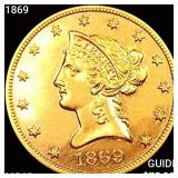 1869 $10 Gold Eagle CHOICE BU