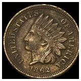 1862 Copper-Nickel Indian Head Cent CLOSELY UNCIRC