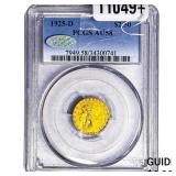 1925-D $2.50 Gold Quarter Eagle PCGS AU58