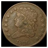 1826 Copper Half Cent CLOSELY UNCIRCULATED