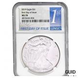 2019 Silver Eagle NGC MS70 First Day of Issue