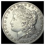 1884 Morgan Silver Dollar NEARLY UNCIRCULATED