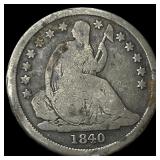 1840-O Silver Seated Liberty Dime NICELY  CIRCULA