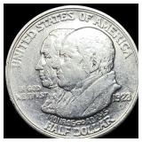 1923-S Silver Monroe Doctrine Half Dollar NEARLY U