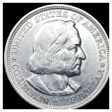 1893 Silver Columbian Expo Half Dollar CLOSELY UNC