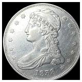 1838 Silver Half Dollar (Capped Bust) CLOSELY UNCI