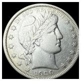 1906-O Silver Barber Half Dollar CLOSELY  UNCIRCU