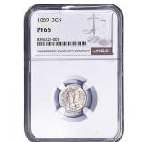 1889 Nickel Three Cent NGC PF65