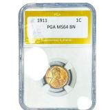 1911 Wheat Cent PGA MS64 BN
