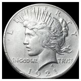 1921 Silver Peace Dollar CLOSELY UNCIRCULATED