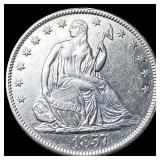 1857 Silver Half Dollar (Seated Liberty) CLOSELY U