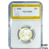 1946 Washington Silver Quarter PGA MS66