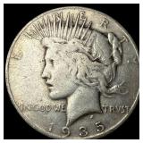 1935-S Silver Peace Dollar ABOUT UNCIRCULATED
