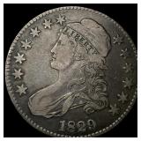 1829 Capped Bust Half Dollar ABOUT UNCIRCULATED