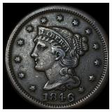 1846 Braided Hair Large Cent NEARLY UNCIRCULATED
