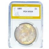 1885 Morgan Silver Dollar PGA MS64