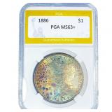 1886 Morgan Silver Dollar PGA MS63+