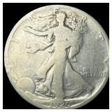 1920-D Silver Walking Liberty Half Dollar  NICELY