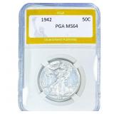 1942 Walking Liberty Half Dollar PGA MS64