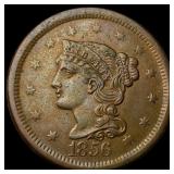 1856 Braided Hair Large Cent CLOSELY  UNCIRCULATE