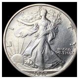 1917-S Silver Walking Liberty Half Dollar  CLOSEL