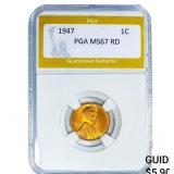 1947 Wheat Cent PGA MS67 RD