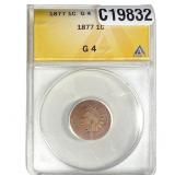 1877 Indian Head Cent ANACS G4