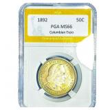 1892 Columbian Expo Half Dollar PGA MS66