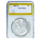 1881-O Morgan Silver Dollar PGA MS63