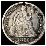 1883 Seated Liberty Dime (holed engraved) HIGH GRA