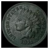 1871 Indian Head Cent NEARLY UNCIRCULATED