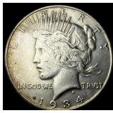 1934 Peace Silver Dollar NEARLY UNCIRCULATED