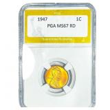 1947 Wheat Cent PGA MS67 RD