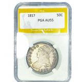 1817 Capped Bust Half Dollar PGA AU55
