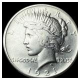 1921 Silver Peace Dollar NEARLY UNCIRCULATED