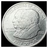 1923-S Silver Monroe Doctrine Half Dollar NEARLY U