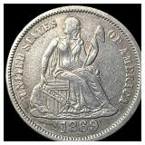 1869 Seated Liberty Dime CLOSELY UNCIRCULATED