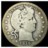 1915-S Silver Barber Quarter LIGHTLY CIRCULATED
