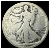 1917-S Silver Walking Liberty Half Dollar NICELY C