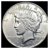 1934-S Silver Peace Dollar CLOSELY  UNCIRCULATED